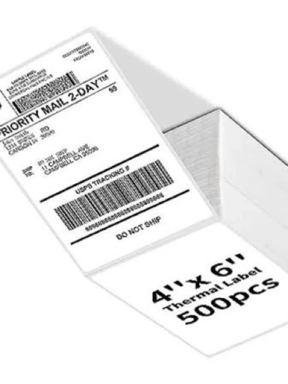 Thermal Shipping Labels - 4 x 6 Inches - White